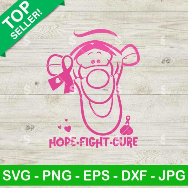 Tigger Winnie The Pooh Breast Cancer SVG