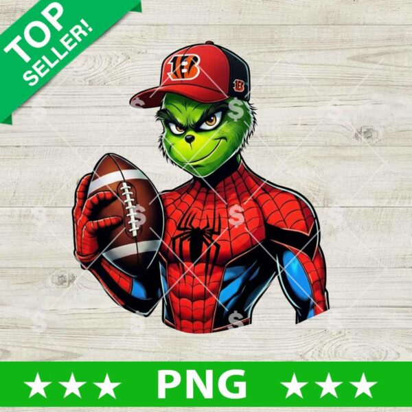 Grinch Spiderman Cincinnati Bengals Football PNG