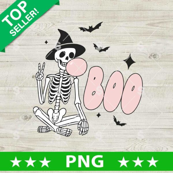 Boo Skeleton Witch PNG
