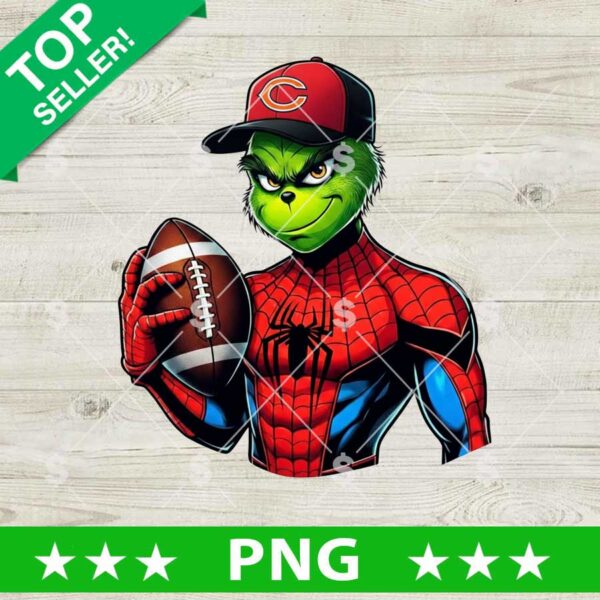 Grinch Spiderman Chicago Bears Football PNG