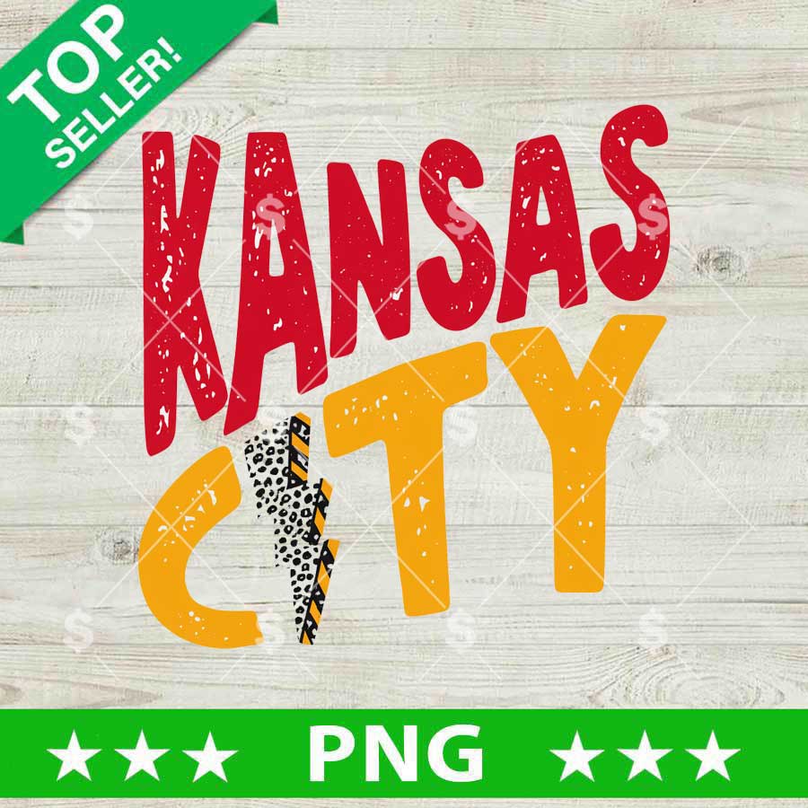 Kansas City Leopard Lightning Bolt PNG