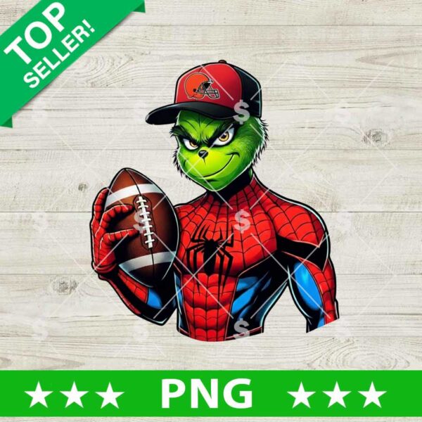 Grinch Spiderman Cleveland Browns Football PNG