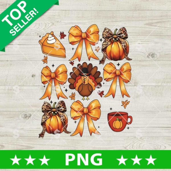 Thanksgiving Coquette Bow PNG