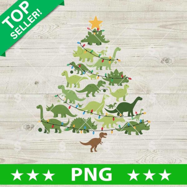 Dinosaur Christmas Tree PNG