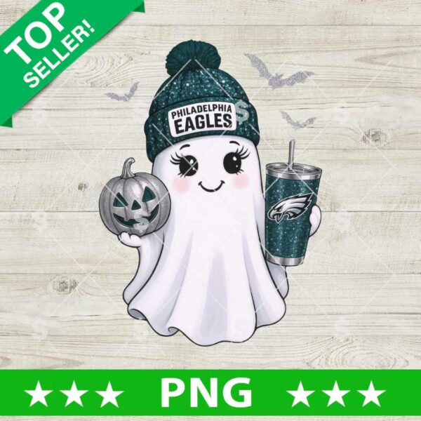 Cute Ghost Philadelphia Eagles NFL PNG