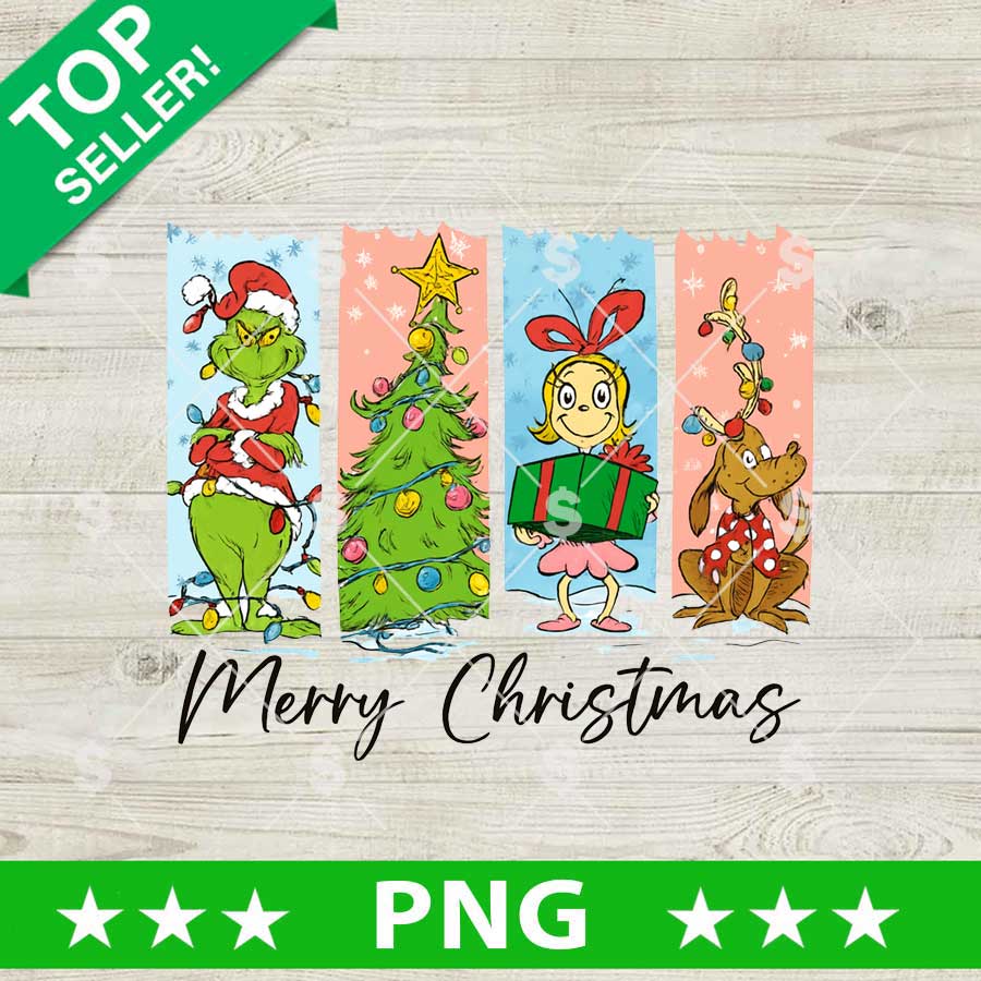 Merry Christmas Grinch Characters PNG