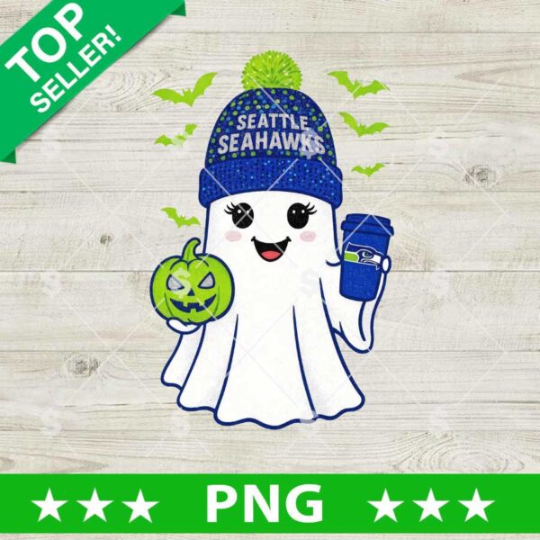 Cute Ghost Seattle Seahawks NFL PNG