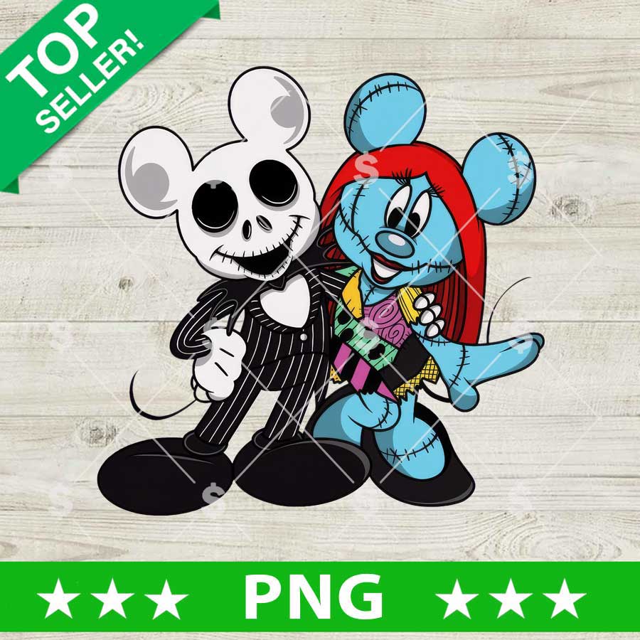 Mickey And Minnie Jack Skellington PNG