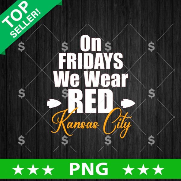 On Fridays We Wear Red Kansas City PNG