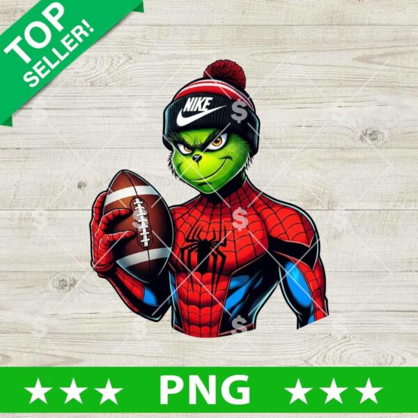 Grinch Spiderman Nike Football PNG