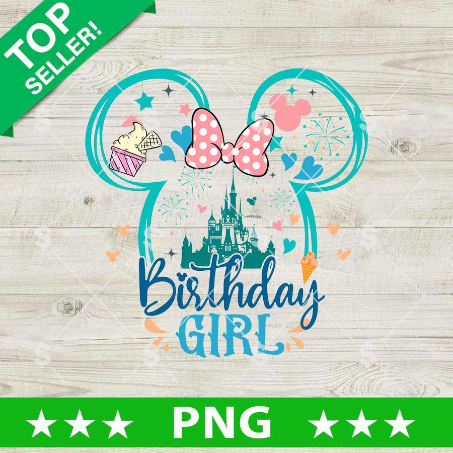 Birthday Girl Mickey Head PNG