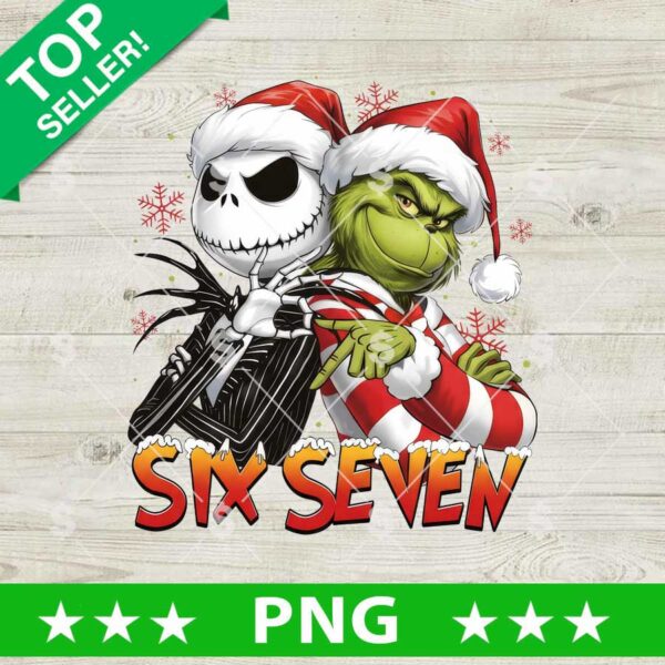 Six Seven Grinch And Jack Skellington PNG