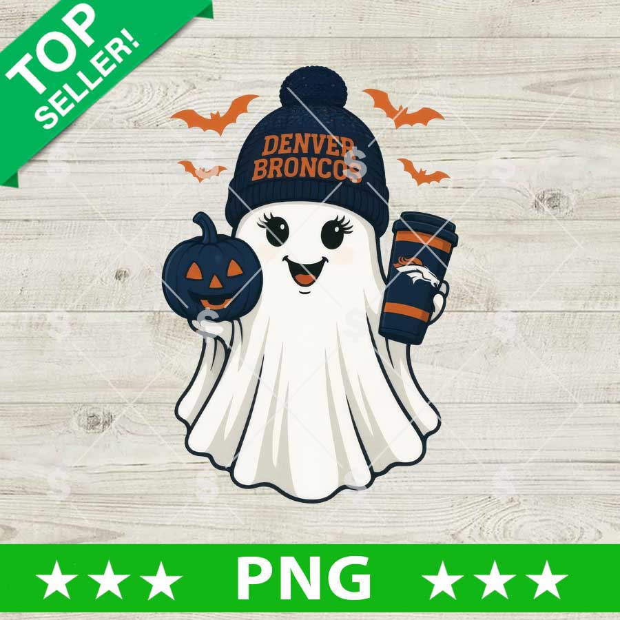 Cute Ghost Denver Broncos NFL PNG