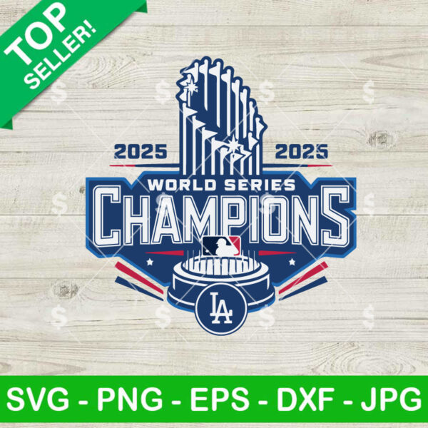 LA Dodgers World Series Champions SVG