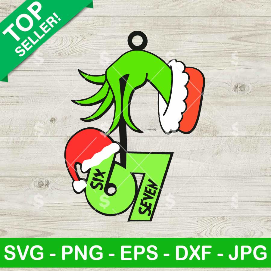 Grinch Six Seven Ornament SVG