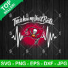 Tampa Bay Buccaneers Heartbeat SVG