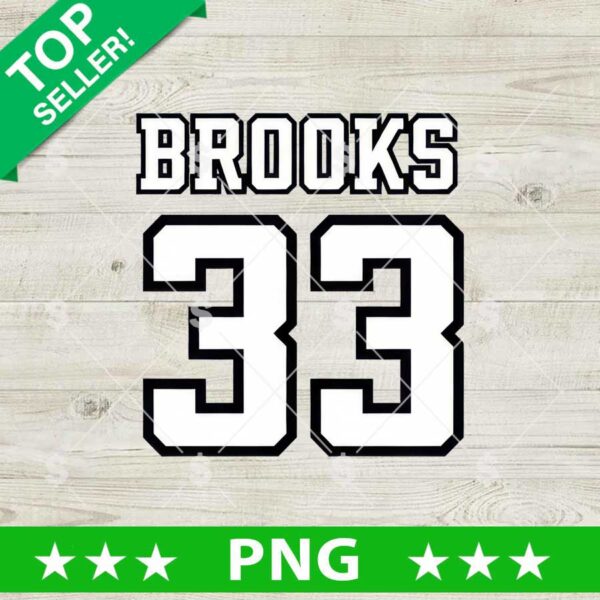 Brooks 33 PNG, Custom Name PNG Sublimation, Sports PNG