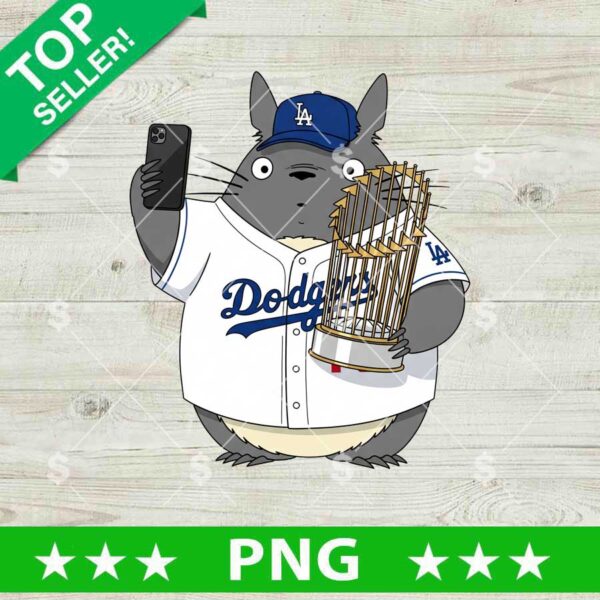 Totoro LA Dodgers Champions PNG