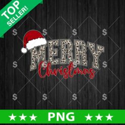 Merry Christmas Leopard Print PNG