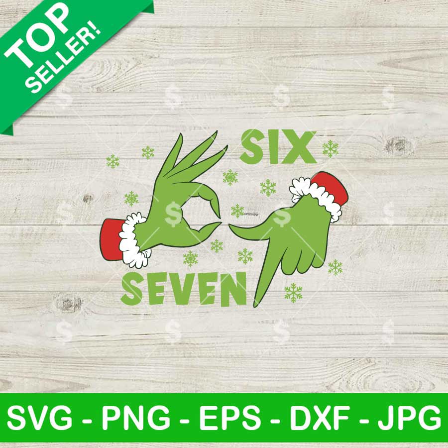 Grinch Hand Six Seven SVG