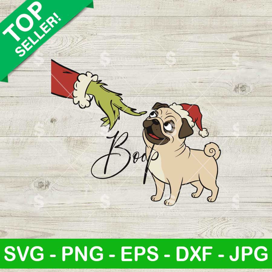 Grinch Boop Pug Dog SVG