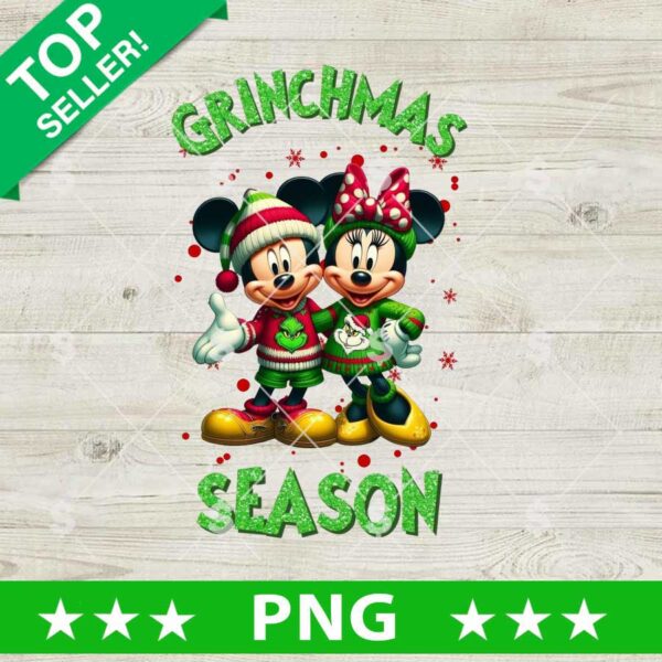 Grinchmas Season Minnie Mickey Mouse PNG