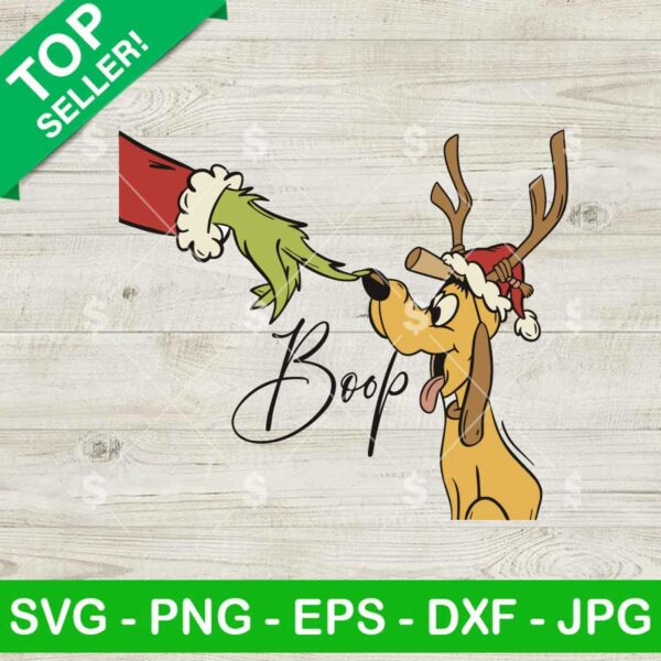 Grinch Boop Santa Max Dog Svg