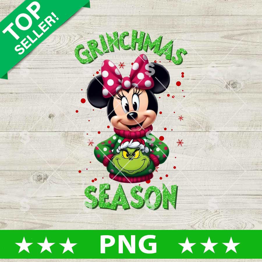 Grinchmas Season Minnie Mouse PNG