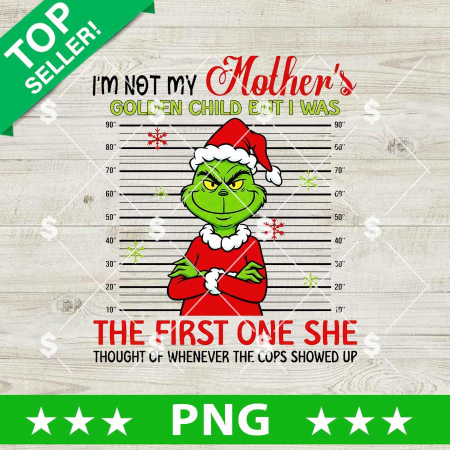 Funny Grinch Christmas Mugshot PNG