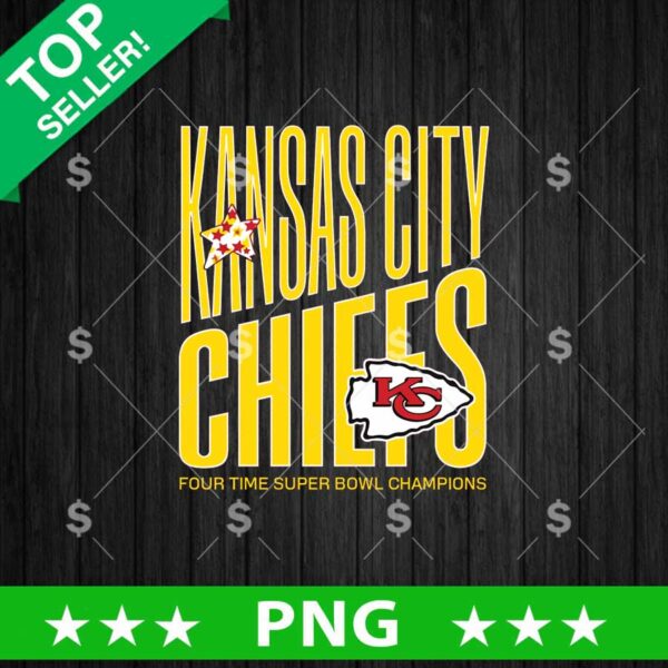 Kansas City Chiefs Four Super Bowl Champions PNG