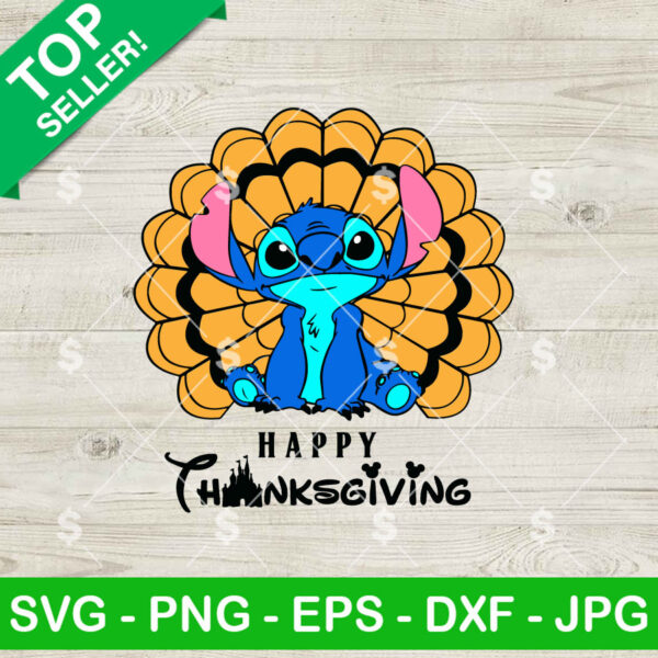 Happy Thanksgiving Stitch Turkey SVG
