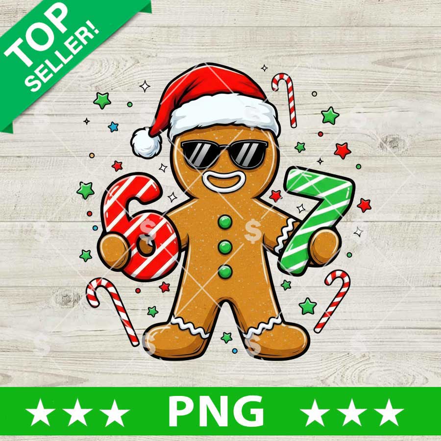 Gingerbread Man Six Seven PNG