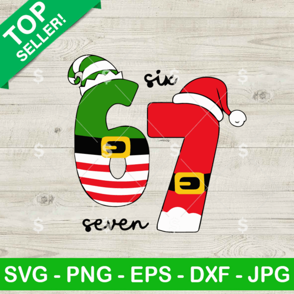Six Seven Elf Christmas SVG