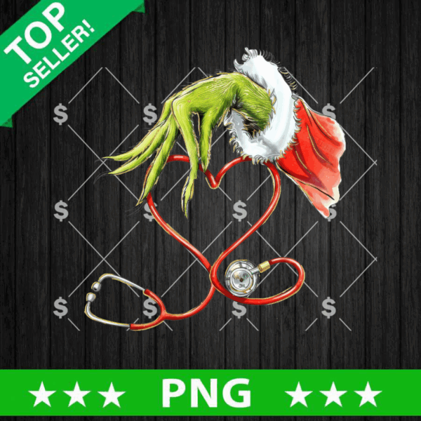 Grinch Hand Stethoscope Heart PNG