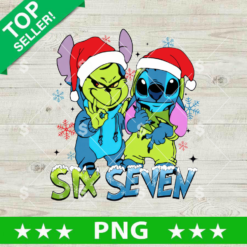 Grinch Stitch Six Seven PNG