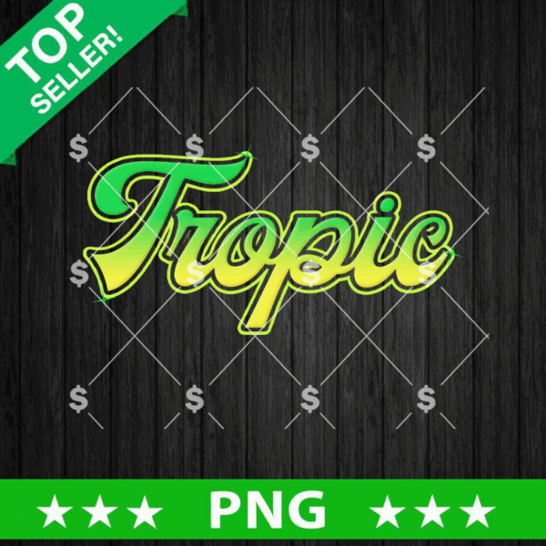 Tropie PNG, Custom Logo PNG, Neon Tropie PNG Sublimation