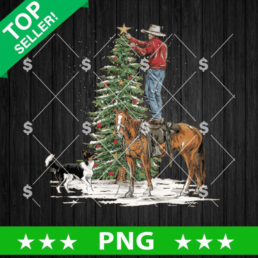 Western Cowboy Christmas PNG