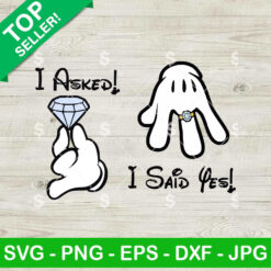 Mickey Hand I Said Yes Married SVG