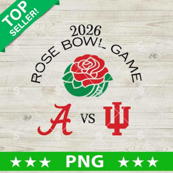 2026 Rose Bowl Game Alabama Vs Indiana PNG
