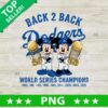 Back 2 Back Doddgers Champions PNG