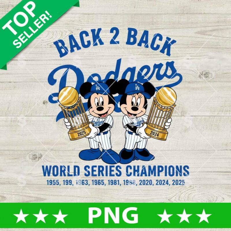 Back 2 Back Doddgers Champions PNG