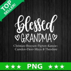 Blessed Grandma Custom Name PNG
