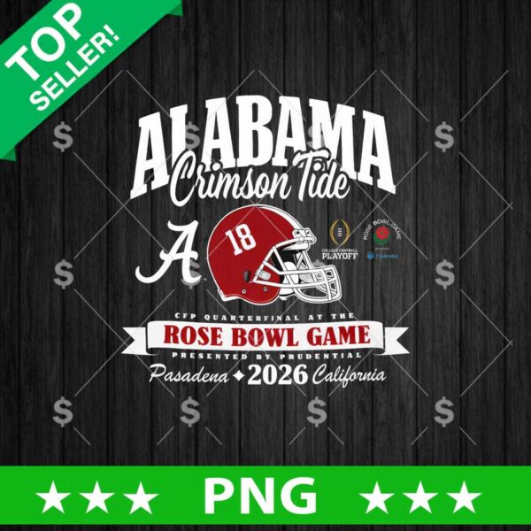 Alabama Crimson Tide Rose Bowl Champions PNG, Rose Bowl Game Football PNG, Alabama Crimson Tide PNG Sublimation