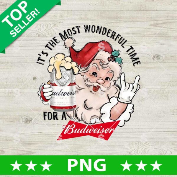 Santa Claus Drink Budweiser Beer PNG