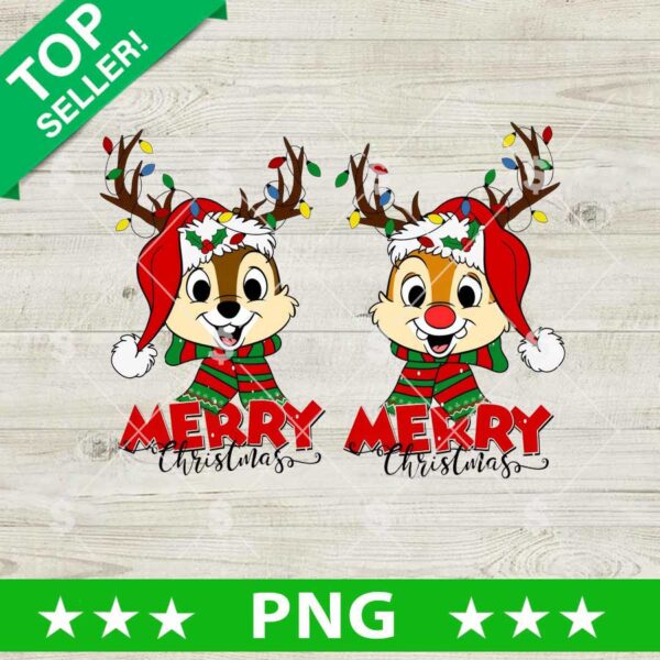 Chip And Dale Reindeer Christmas PNG