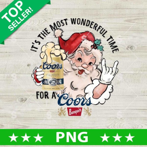 Santa Claus Drink Coors Banquet Beer PNG
