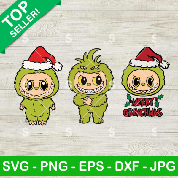 Labubu Grinch Christmas SVG, Labubu Grinch Costume SVG, Grinch Christmas SVG