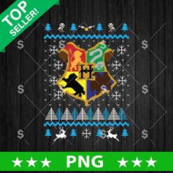 Harry Potter Hogwarts Ugly Sweater PNG