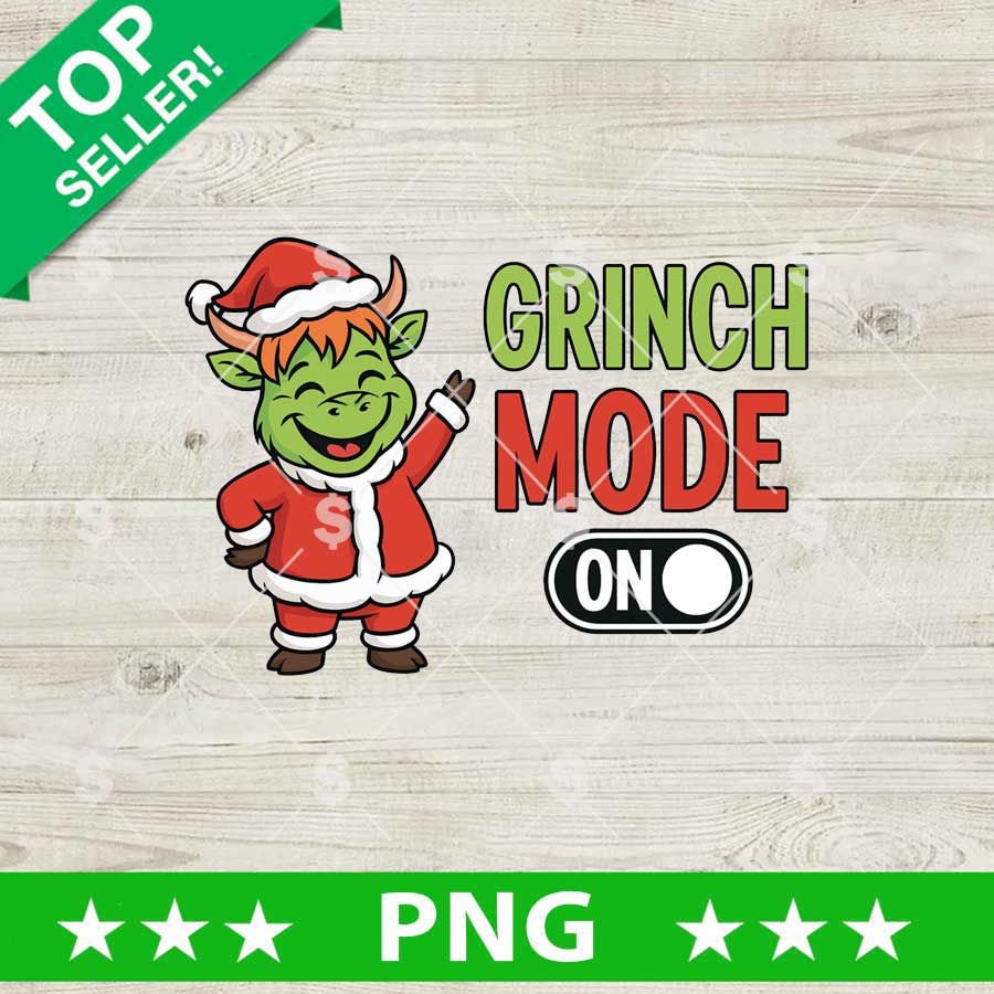 Grinch Mode On Heifer PNG