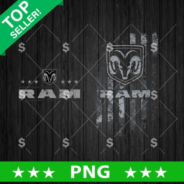 Ram American Flag Logo PNG